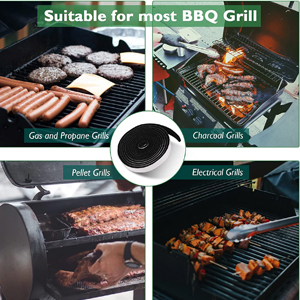 BBQ Gasket Black Grill Tape High Temp Grill Seal Self Stick Gasket