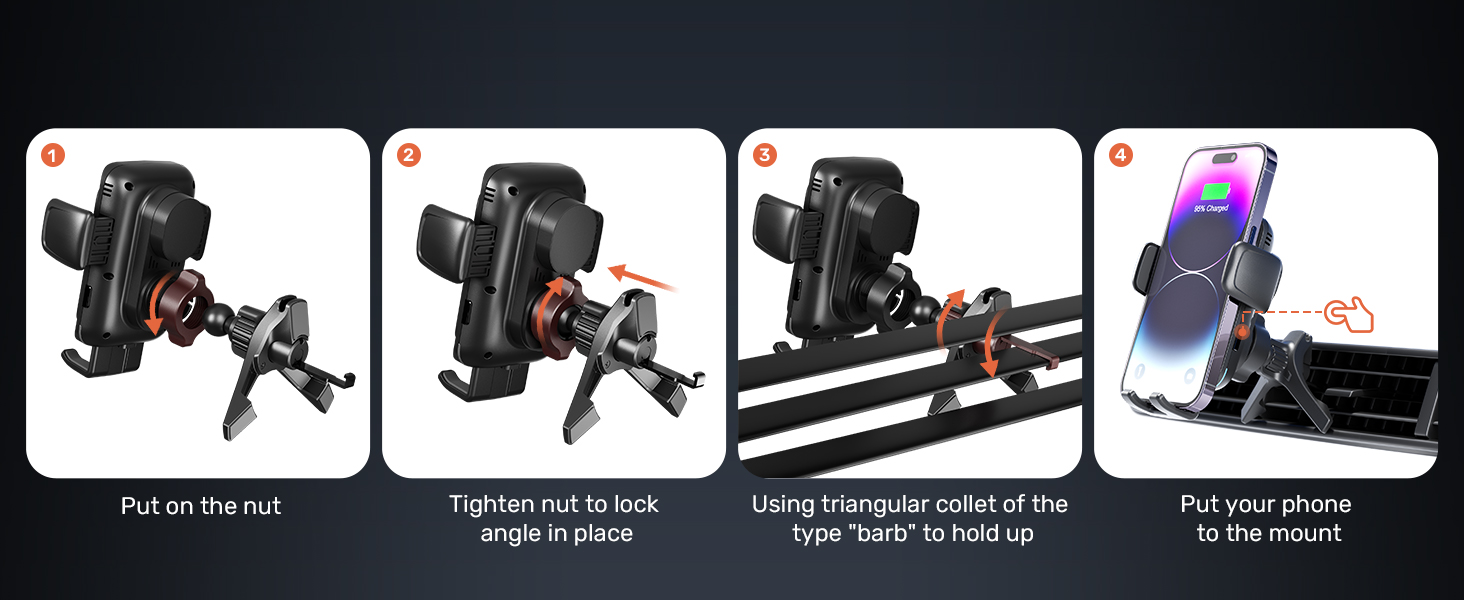 wireless car charger mount