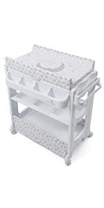 Metric moon and stars pattern on baby changing unit