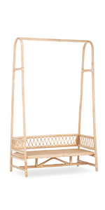 Aria rattan clothes rail is a great storage solution for any nursery room