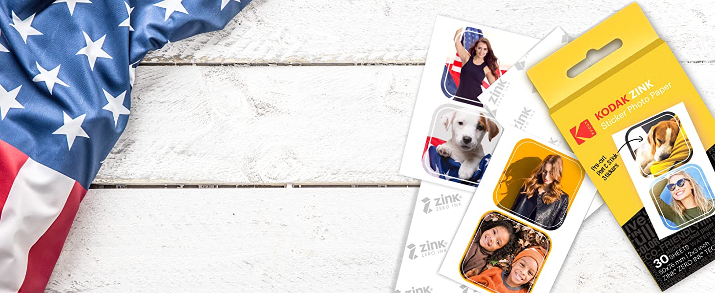 Kodak 2”x3” Zink Pre-Cut Sticker Photo Paper