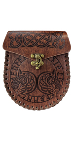 Brown Nordic Embossed Belt Bag