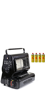 The expertly engineered size to BTU ratio is augmented with a fold down handle to give this heater