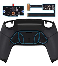 Black Rubberized Grip Programable RISE4 Remap Kit for PS5 Controller
