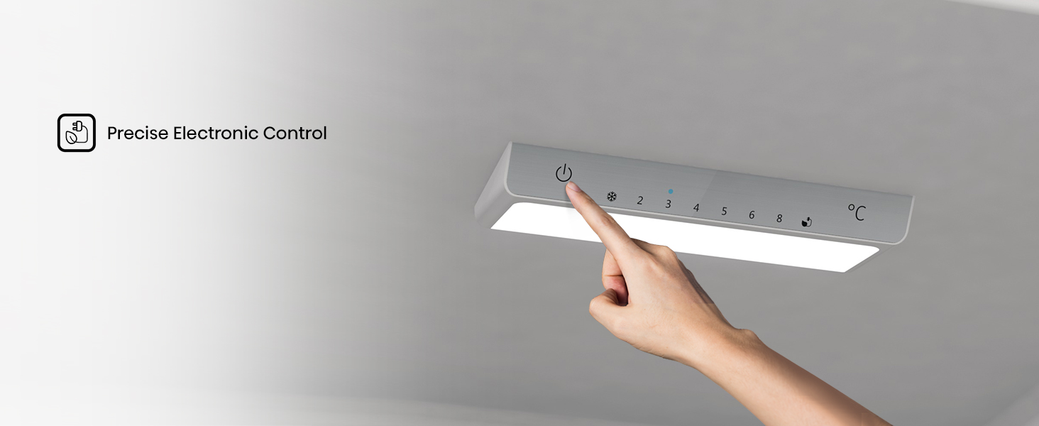 The easy view electronic control panel makes controlling the temperature more accurate.