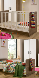 Enzo Baby and Toddler Convertible Cot Bed