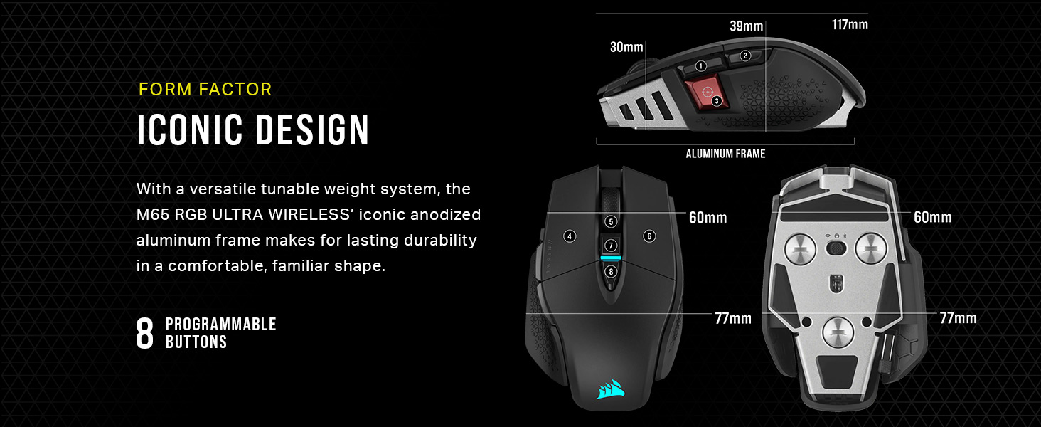 aluminum mouse, wireless optical mouse, gaming mouse, tunable gaming mouse