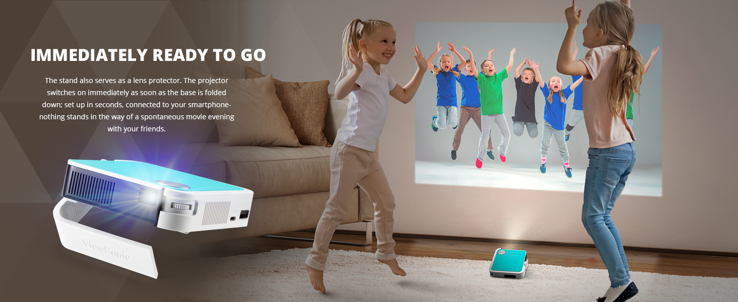 ViewSonic M1 mini Pocket LED Ultra-Portable Projector Integrated JBL Audio Speaker WVGA HDMI USB