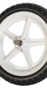White ultralight wheel EVA-Polymer Tires on white background replacement tyre