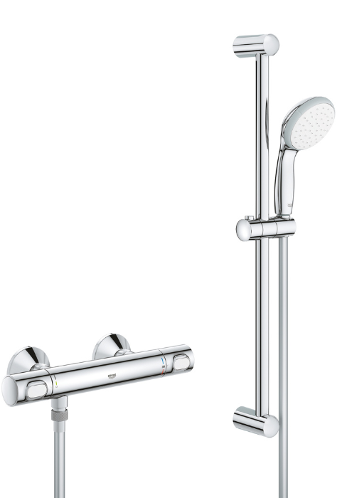 Precision flow, grohe precision, grohe thermostat, grohe shower, thermostatic shower, grohe bathroom