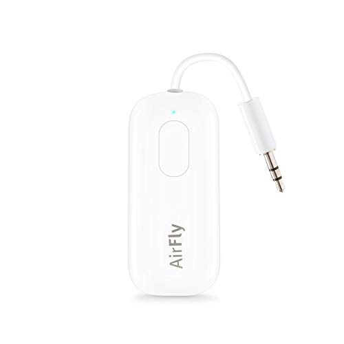 Twelve South AirFly Pro | Wireless transmitter/ receiver with audio sharing for up to 2 AirPods /wireless headphones to any audio jack for airplane