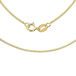 Carissima Gold Women's 9 ct Gold 1 mm Diamond Cut Curb Chain Necklace