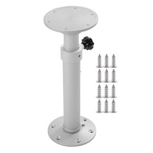 Table Leg Removable Table Support 445‑685mm Height Adjustable Aluminum Alloy Matte Silver Table Pedestal for RV Yacht Campe