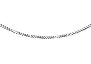 Carissima Gold Women's 18 ct Gold 1 mm Diamond Cut Adjustable Curb Chain Necklace of Length 41 cm/16 Inch - 46 cm/18 Inch