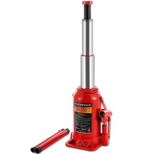 BAOSHISHAN Double Ram Bottle Jack Hydraulic Portable Lifting Jack with Carrying Case (12 Ton)