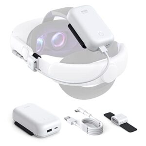 KIWI design Battery Pack 10000mAh Compatible with Quest 2 Accessories