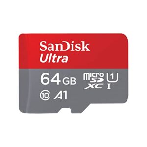 SanDisk Ultra 64 GB microSDXC Memory Card + SD Adapter with A1 App Performance Up to 120 MB/s