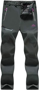 TACVASEN Women's Trousers Winter Outdoor Fleece Ladies Water-Resistant Trousers with Zip Pockets