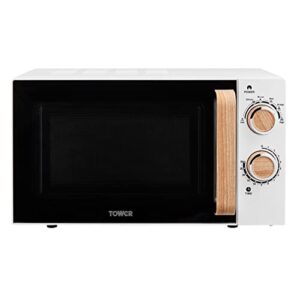 Tower Scandi T24027SBW Manual Microwave with 60-Minute Timer