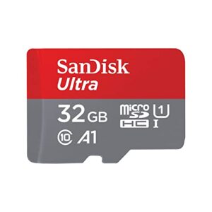 SanDisk Ultra 32 GB microSDHC Memory Card + SD Adapter with A1 App Performance Up to 120 MB/s