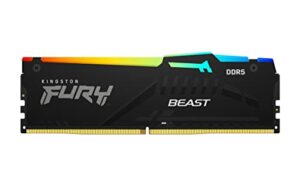 Kingston Fury Beast DDR5 RGB 64GB (2x32GB) 4800MT/s DDR5 CL38 DIMM Desktop Gaming Memory Kit of 2 - KF548C38BBAK2-64