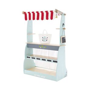 Le Toy Van - Honeybake Reversible Pretend Wooden Shop And Cafe Stall Role Play Kids Toy | Cafe Or Supermarket Pretend Play Shop