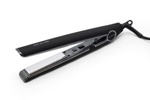 Corioliss C1 Hair Straightener for Women Professional Titanium Plates Flat Iron UK Plug Black Chrome Soft Touch