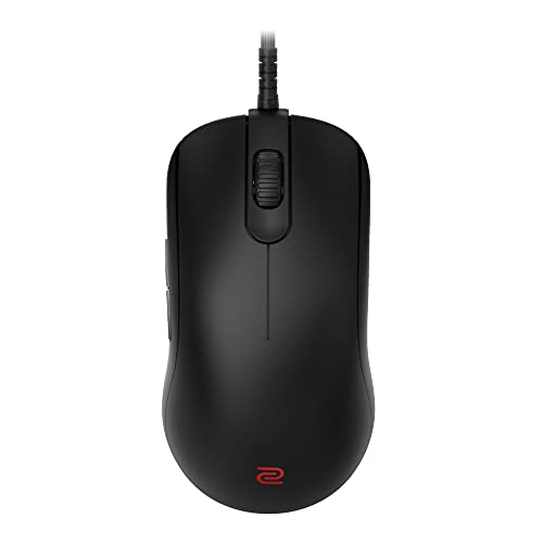 BenQ Zowie FK1+-C Symmetrical Gaming Mouse for Esports |Weight-Reduced | Paracord Cable & 24-step Scroll Wheel for More Personal Preference| Driverless | Matte Black Coating | Extra Large Size