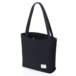 KALIDI Canvas Tote Bags for Women with Zip