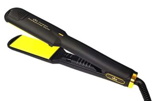 SHE Gold Wide Ceramic Hair Straighteners with variable temperature
