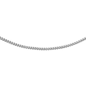 Carissima Gold Women's 18 ct Gold 0.6 mm Diamond Cut Curb Chain Necklace of Length 46 cm/18 Inch