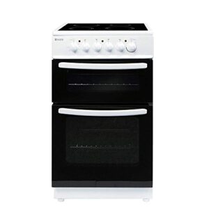 Haden HECT50W Electric Cooker - Freestanding 52 Litre Oven with 4 Zone Ceramic Hob - Twin Cavity Electric Cooker - 50cm