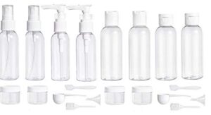 ShaniTech Pack of 20 Pcs Leak Proof Refillable Air Travel Size Liquid Containers Bottle for Liquids