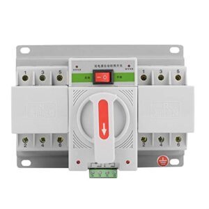 1PC 220V 3P Mini Intelligent Automatic Transfer Switch Circuit Breaker 63A Dual Power Change-Over Switch for Office Buildings