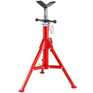 VEVOR V Head Pipe Stand Adjustable Height 28-52 inch 4500lbs/2 Tons Pipe Jack Stands Folding Portable High Folding Pipe Stand with V Head Fold A Trailer Jacks