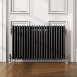 ELEGANT Traditional Radiator Anthracite Triple Horizontal Cast Iron Grey Radiator - Perfect for Kithcen