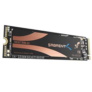 Sabrent 1TB Rocket Nvme PCIe 4.0  M.2 2280 Internal SSD Maximum Performance Solid State Drive (SB-ROCKET-NVMe4-1TB)