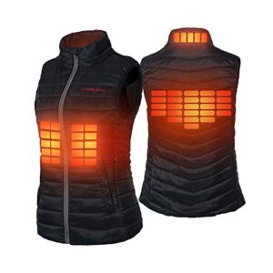 CONQUECO Heated Vest Jacket: Lightweight Slim Fit Gilet Coat - Heated Body Warmer With 10000mah Battery Pack
