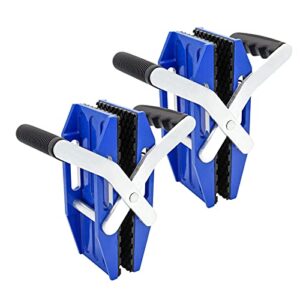 HIGHTOP 2PCS Double Stone Carrying Handed Clamps Heavy Duty Lifter Clamps Tool for Countertop Granite Glass Slabs Metal Sheet Plywood (3-45mm) 660lbs