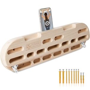 POWER GUIDANCE Rock Climbing Hangboard Wood Climbing Fingerboard Hold Home Equipment Finger Strengthener for Training Finge