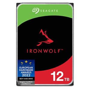 Seagate IronWolf 12 TB NAS Internal Hard Drive HDD – 3.5 Inch SATA 6 GB/s 7200 RPM 256 MB Cache for RAID Network Attached Storage