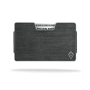 AKIELO Atom Wallet – RFID Blocking Card Holder with Money Clip and Gift Box – Expandable Minimalist Wallet Design – Slim Mens Wallet (Atom Collection)