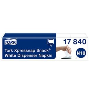 Tork 17840 Xpressnap Snack White Dispenser Napkin / 1 Ply Universal