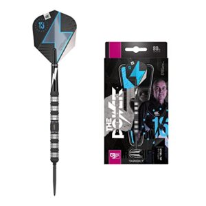 Target Darts Phil Taylor Power Series Tungsten Swiss Point Steel Tip Darts Set - Black and Silve