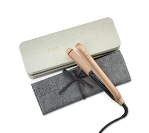 Diva Pro Styling Precious Metals Touch Straightener Rose Gold with Macadamia Argan Oil and Keratin Infused Ceramic Plates
