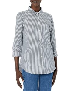 Amazon Essentials Women's Classic-Fit Long-Sleeve Button-Down Poplin Shi