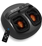 RENPHO Foot Massager with Heat, Foot Massage Machine Shiatsu, Deep Kneading, Air Compression for ...