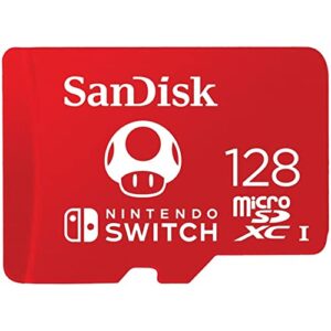 SanDisk 128GB microSDXC card for Nintendo Switch consoles up to 100 MB/s UHS-I Class 10 U3 - Nintendo Licensed Product