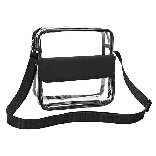 Clear Crossbody Messenger Shoulder Bag with Adjustable Strap