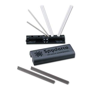 Spyderco Knife Sharpener Tri-angle Sharpmaker Used to Sharpen Hunting Knives & Self Sharpening Knife by Using Ceramic Knife Sharpening Stone